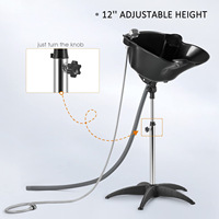 Support métallique réglable en hauteur pour lavage de cheveux, design durable, idéal pour salon – Meilleure vente