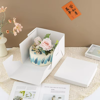 Nouveau design sans fenêtre blanc boîte d'emballage de gâteau de haute qualité pour la fête