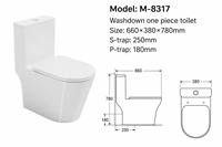 WC monobloc en céramique à chasse directe, entièrement recouvert par un revêtement décoratif, directement de l'usine
