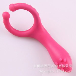 Estimulador de clítoris vibrador rosa para mujeres con puntas de masaje y diseño de silicona suave - Product Image 4