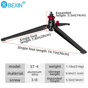 BEXIN Flexible Desktop Pocket Extendable Dslr Camera Phone Mount Mini Tripod Stand For Canon Sony Nikon Camera Mobile Smartphone