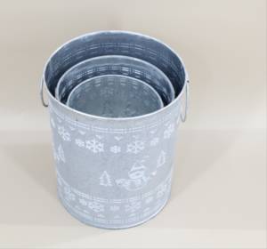 Fioriera in Metallo Zincato Stile Rustico Moderno con Foro di Drenaggio, Resistente ed Ecologica per Casa e Giardino - Product Image 5