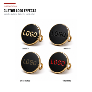 Botones Decorativos con Logotipo Personalizado para Ropa, Cierres para Prendas a Medida, Aleación de Zinc y Latón Ecológicos, Forma Redonda - Product Image 4