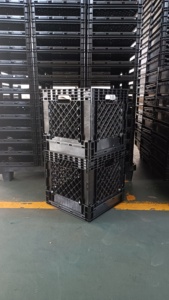 14-inch Nhựa Sụp Đổ gấp Thùng Vinyl kỷ lục Thùng vuông với lưới phong cách trên bán - Product Image 2