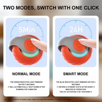 Jouets d'enrichissement pour chats modernes en silicone et PC rechargeables à 2 vitesses, balle interactive semi-automatique pour chats d'intérieur