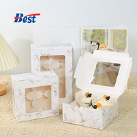 Boîte durable de pâtisserie et de biscuit avec la boîte d'emballage de gâteau de fenêtre