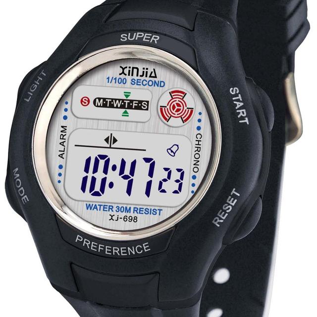 30M Waterproof Sports Stopwatch Digital Wrist Watch for Boys and Girls Color Choice for Summer