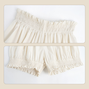 Shorts de <span class=keywords><strong>danse</strong></span> taille haute pour filles, shorts de sport style lanterne, shorts de <span class=keywords><strong>danse</strong></span> à motif fleur pour enfants - Product Image 6