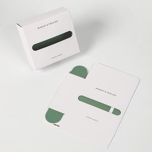 Boîtes d'emballage en papier pour cosmétiques et soins de la peau avec fenêtre, boîte en carton cadeau personnalisée avec logo, carton <span class=keywords><strong>blanc</strong></span>, double insertion - Product Image 5
