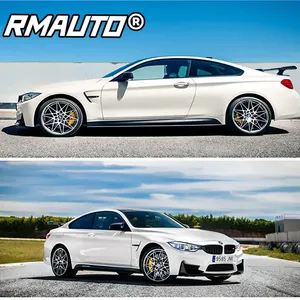 Pegatinas de fibra de carbono 5D auténtica para faldones laterales M Performance, calcomanías para carrocería, para BMW G30 E90 E92 E93 F20 F30 F32 F10 F01 - Product Image 2