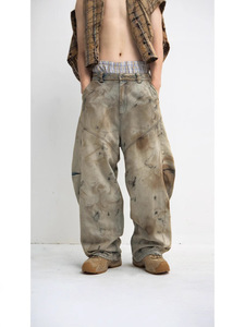 Pantaloni <span class=keywords><strong>Jeans</strong></span> da <span class=keywords><strong>uomo</strong></span> con Logo personalizzato a forma di Double-gambale a vita <span class=keywords><strong>larga</strong></span>, <span class=keywords><strong>Jeans</strong></span> a vita <span class=keywords><strong>larga</strong></span>, pantaloni in Denim da <span class=keywords><strong>uomo</strong></span> - Product Image 4