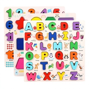 Rompecabezas de Letras, Números y Formas ABC, Juguetes Educativos Preescolares con Tablero de Rompecabezas, Rompecabezas de Madera del <span class=keywords><strong>Alfabeto</strong></span> <span class=keywords><strong>Español</strong></span> para Niños Pequeños - Product Image 1