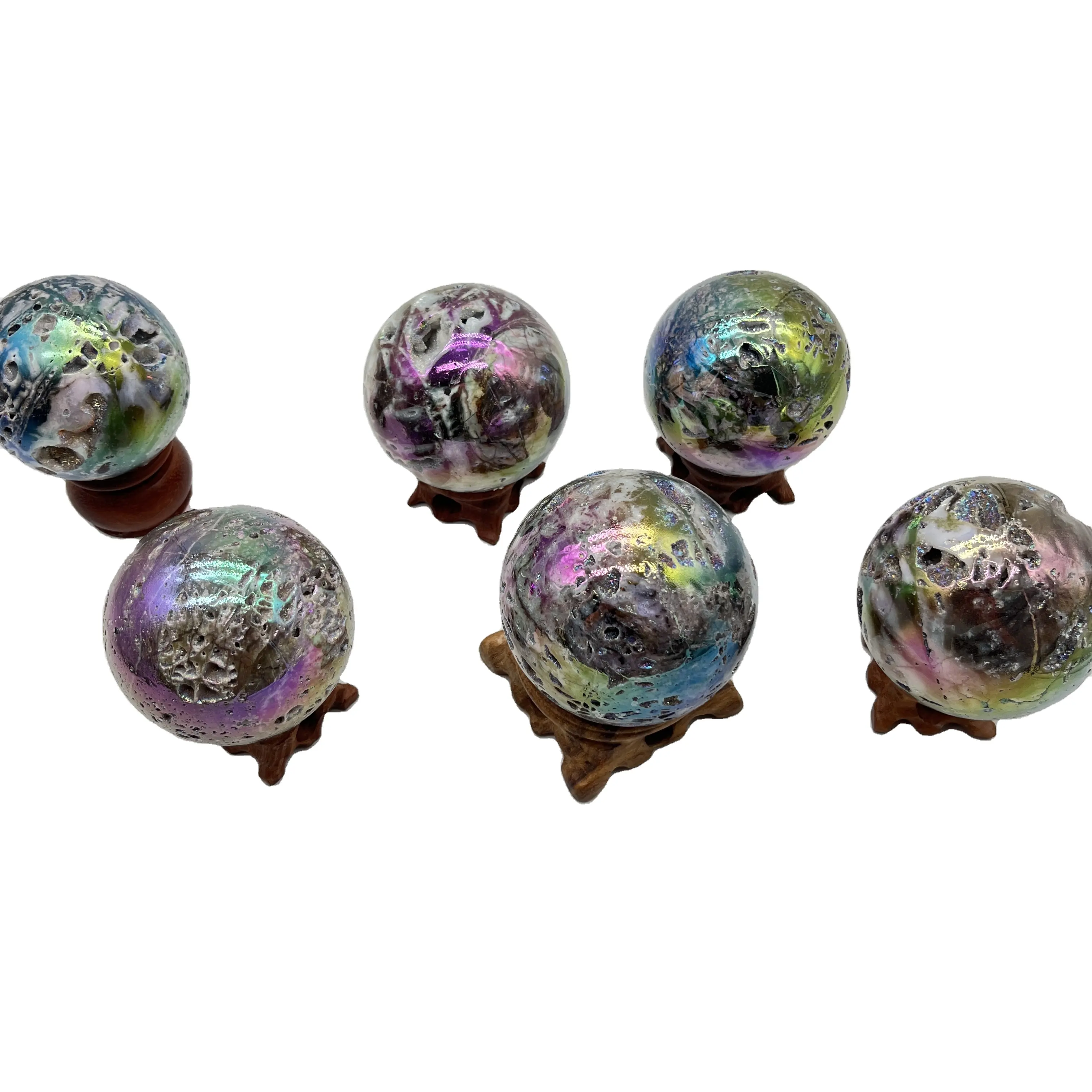 装飾のためのdurazy球の宝石の治癒の水晶druzy水晶球の工芸品が付いている自然なsphalerite