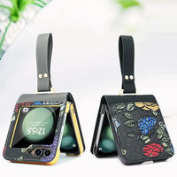 Casing HP Lipat All-in-One Huaqi Mewah Anti Benturan TPU+PC Lapisan Cermin dengan Pelindung Layar untuk Z Flip 3/4/5/6/7 Grosir