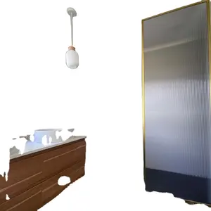 Écran de douche cannelé en verre trempé portes de douche style ondulé 12mm offre spéciale salle de bain douche Vente à chaud