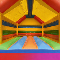 Château Gonflable Intérieur/Extérieur Grand Petit Toboggan Gonflable Lit de Saut pour Enfants Aire de Jeux Centre de Divertissement