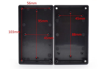 Casing Elektronik ABS Horizontal Bergaris Persegi Panjang Warna Hitam dari Plastik untuk Modul Pengontrol Cerdas
