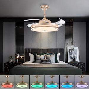 Ventilador de Techo Moderno de 42 Pulgadas, Económico, con Música por Aplicación, Luz de Ventilador de Techo para Dormitorio, Control Remoto, 72W, RGB - Product Image 2