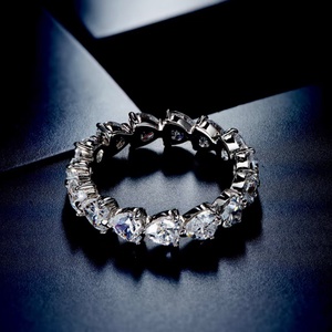 แหวนเพชรรูปหัวใจเพาะเลี้ยงในห้องปฏิบัติการ ทองคำขาว 14K 18K แหวนแต่งงาน HPHT เครื่องประดับโรแมนติกสำหรับผู้หญิง - Product Image 3