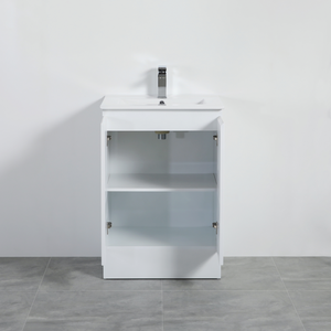 500 mét PVC phòng tắm Tủ trắng phong cách khách sạn hiện đại màu sơn mài không thấm nước Vanity cho Úc thiết kế - Product Image 3