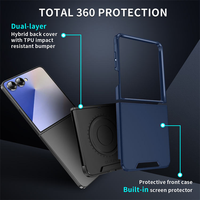 Coque pour iPhone Duo Fold avec quatre airbags intégrés, protection renforcée contre les chutes, bordure surélevée à haute élasticité