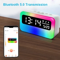 Topverkoper Fabriek Direct 3 In 1 Led Digitaal Display Draadloze Oplader Bluetooth Speaker Nachtlampje Bureaulamp Wekker