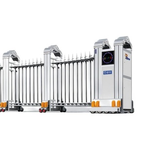 Automatic Sliding Stainless Steel <b>Waterproof</b> Trackless Retractable Gate Modern Design 1.6m Height for School Use Outdoor - Product Image 1