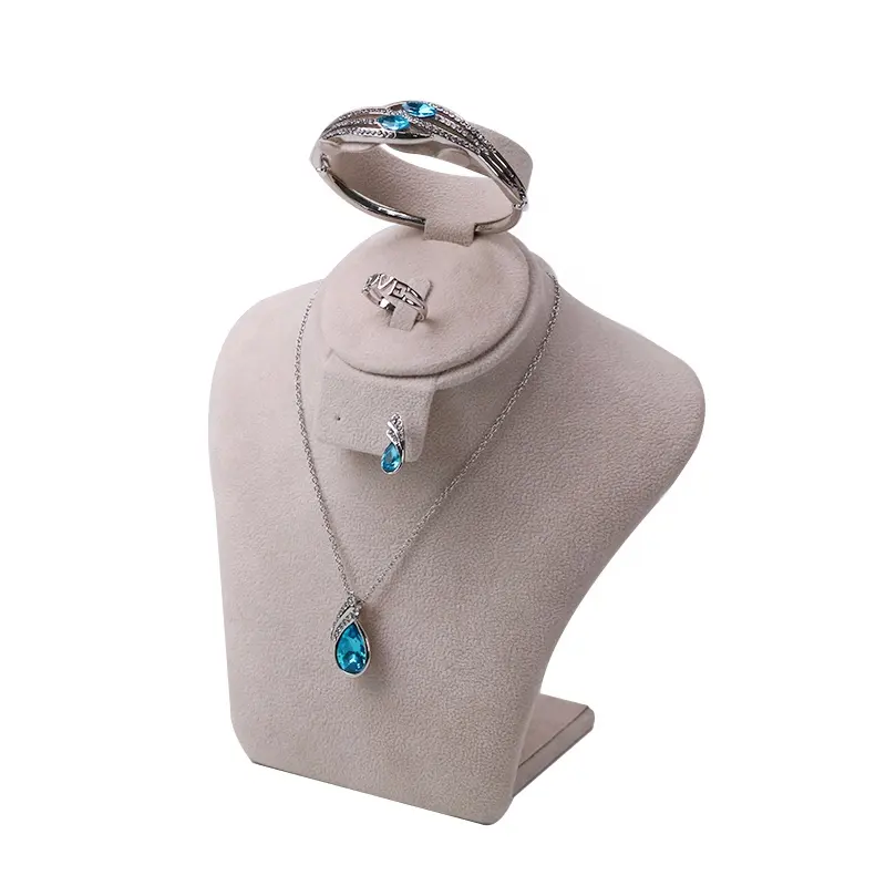 Высокое качество бархатное ожерелье серьги дисплей ювелирные изделия Бюст Манекен Стенд