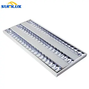 OEM factory 120W LED tube light 1200x600mm square grill lamp 3x20w 4x20w T5 T8 recessed grille light fixture