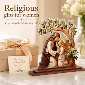 Panneau de bureau religieux en bois « Dieu dit que je suis », décoration pour salle de prière, cadeau chrétien pour femmes, mamans et adolescentes - Product Image 5