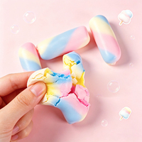Jouet Squishy Macaron Croustillant à Presser, Jouet Anti-Stress Patte de Chat en Forme de Donut Guimauve, Cadeau Promotionnel
