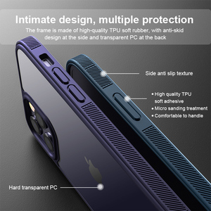 Funda Protectora Transparente Anti-<span class=keywords><strong>Golpes</strong></span> para iPhone 14, 13 Pro Max, Color Mate, TPU y PC, Nueva y Resistente <span class=keywords><strong>a</strong></span> Impactos 2024 - Product Image 5