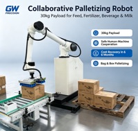 Brazo Robótico Colaborativo Industrial para Paletización, Programación Flexible para Apilamiento Automático de Cajas, Logística de Almacenes de Comercio Electrónico