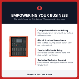 แผงควบคุมระบบแจ้งเหตุเพลิงไหม้แบบแอดเดรสเซเบิลไร้สาย 6 ลูป พร้อมจอ LCD ได้รับการรับรองมาตรฐาน EN54 LPCB - Product Image 6