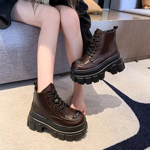 时尚玛丽简窥视脚趾男童女童童靴，冬季时尚聚氯乙烯鞋底合成革鞋面 - Product Image 4