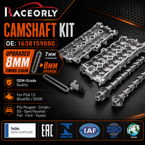 RACEORLY 1638159880 9830580480 Kit Catena di Distribuzione 5 Pezzi per Peugeot 308 3008 Citroen C4 <span class=keywords><strong>Ford</strong></span> <span class=keywords><strong>1.5</strong></span> BlueHDI DV5RC YHZ - Product Image 2