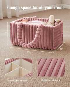 Organizador de Pañales de Franela con Asa, Bolsa de Almacenamiento, Contenedor de Almacenamiento para Guardería, Organizador para Recién Nacidos, Niñas y Niños - Product Image 6