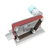 Mini ponceuse à bande en acier inoxydable, affûteur de couteaux électrique réversible, machine de polissage et de meulage DIY pour la fabrication de couteaux