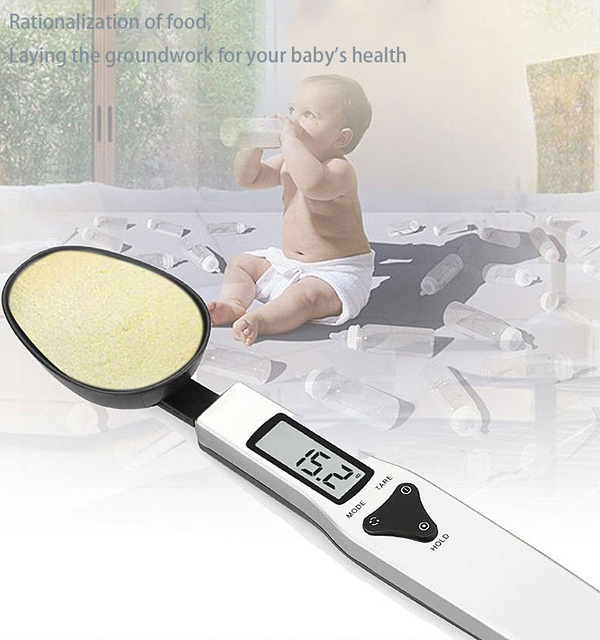 500g/0.1g LCD Digital Spoon Scale for Measuring Milk Powder and Yeast Electronic Kitchen Baking Tool