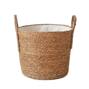 Panier de rangement rond en osier, écologique, pour linge et jouets, avec poignées, pour la maison, la chambre et le salon - Product Image 5