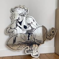 Miroir mural artisanal en acrylique moderne de forme irrégulière - Durable et léger pour la décoration de la pièce