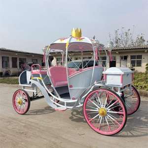 Parc d'attractions, remorque pour chevaux de mariage, transport spécial pour mariage, chariots tirés par des chevaux royaux, chariot électrique - Product Image 4