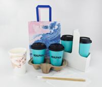 Gobelets en papier jetables, 16 oz, gobelets en papier compostables pour thé au lait, gobelets en papier pour café avec logo personnalisable