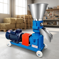 Machine à granulés d'aliments pour animaux à haute productivité pour poissons, porcs, lapins, poulets et canards, capacité de 200 kg/h, moteur 110V/220V