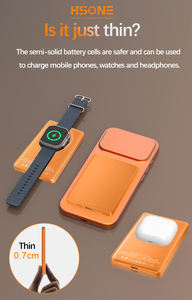 W002C Batterie externe magnétique compacte grande capacité avec charge sans fil 15W, gestion de la température par semi-conducteurs et NTC - Product Image 4