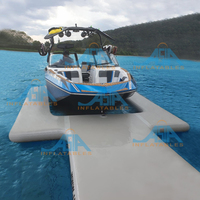 Plateforme de baignade gonflable Drop Stitch, quai flottant, plateforme de quai gonflable en forme de U pour bateau et jet-ski