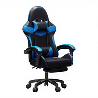 Chaise de gaming Esports, chaise de bureau de course pour ordinateur, confortable, inclinable, réglable en hauteur, base à cinq étoiles, accoudoirs en nylon pour la maison