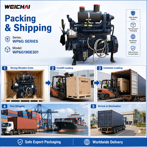 Moteur <span class=keywords><strong>diesel</strong></span> SCDC Weichai WP6G190E301 140 kW à démarrage électrique pour bulldozer industriel, chargeuse et rouleau compacteur à tambour unique. - Product Image 3