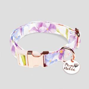 Collar de Perro de Algodón Suave con Diseño Moderno y Elegante, Personalizado, Ajustable, de Lujo, Talla S - Product Image 1