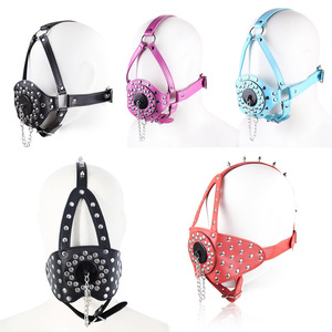 Boca Gag Collection Impermeable PU Cuero SM BDSM <span class=keywords><strong>Bondage</strong></span> Gags Bozales Boca abierta Bola Gag Juguetes sexuales eróticos - Product Image 1